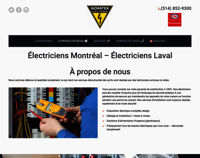 Novatekelectrique.com thumbnail
