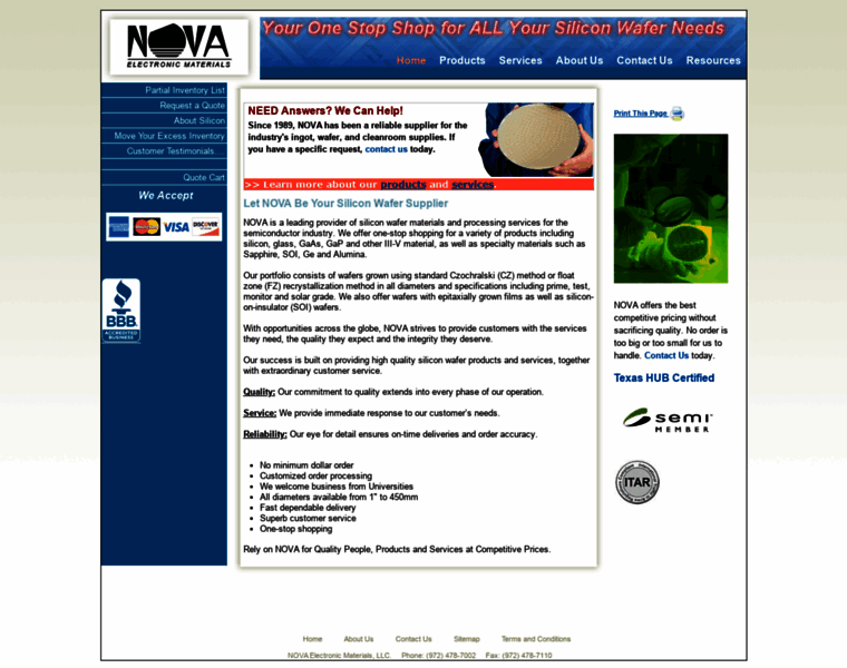 Novawafers.com thumbnail