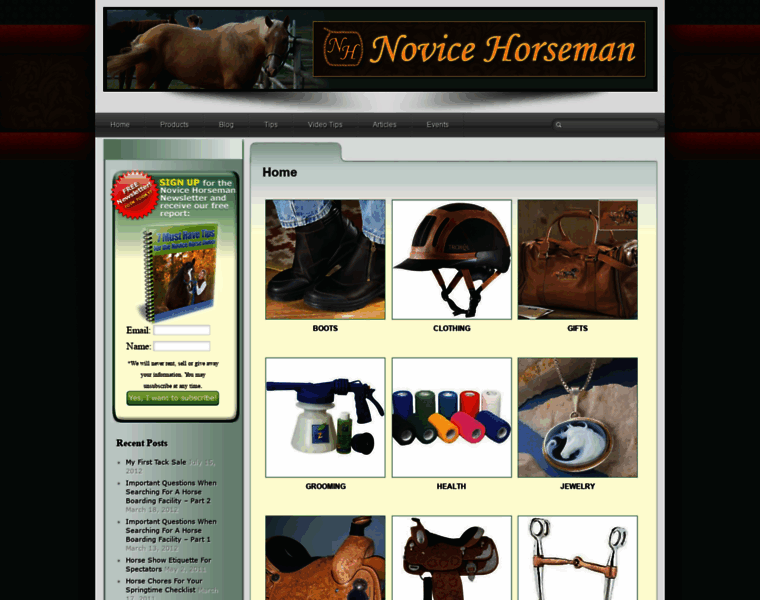 Novicehorseman.com thumbnail