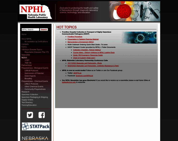 Nphl.org thumbnail