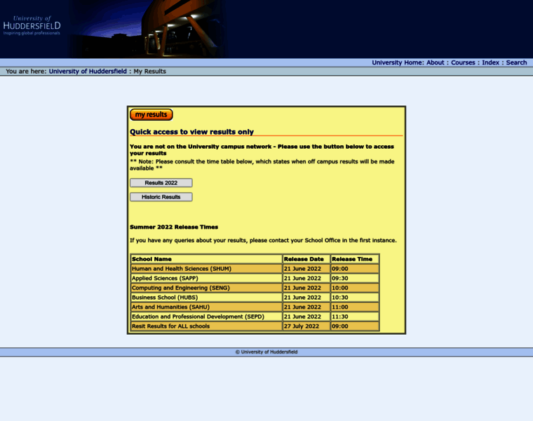 Nsresults.hud.ac.uk thumbnail Nsresults.hud.ac.uk thumbnail