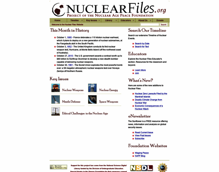 Nuclearfiles.org thumbnail