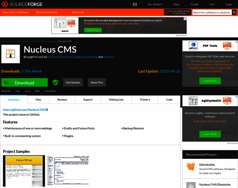 Nucleuscms.org thumbnail