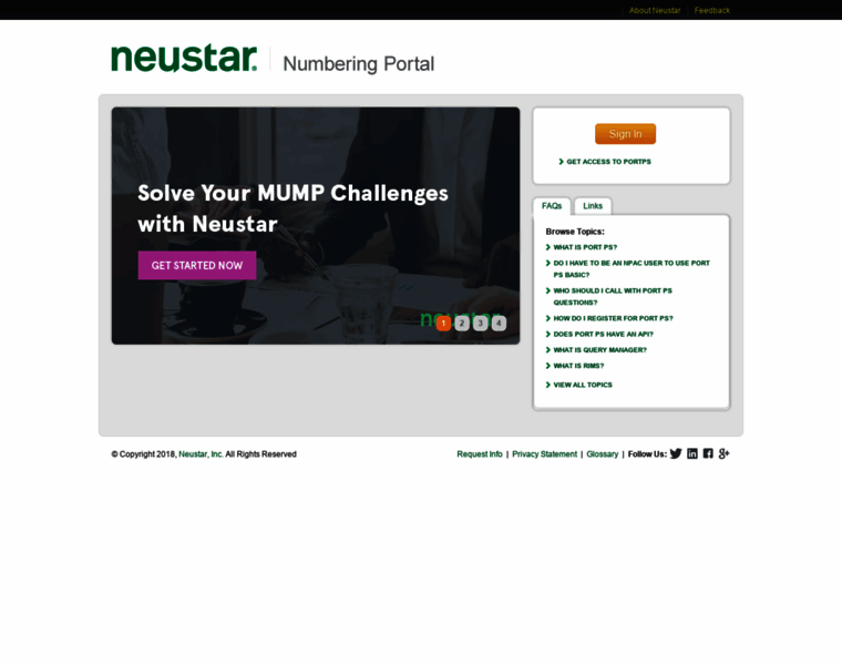 Numbering.neustar.biz thumbnail