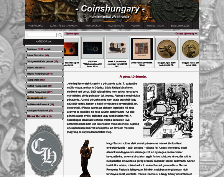 Numizmatika-coinshungary.hu thumbnail