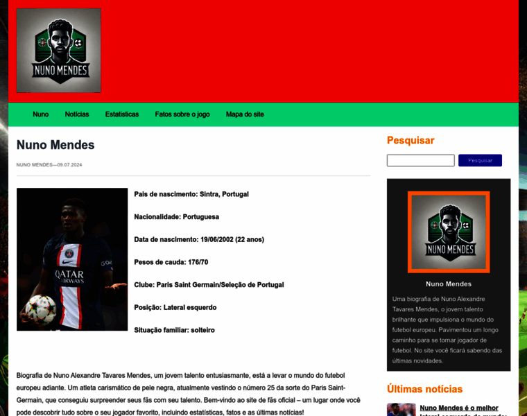 Nuno-mendes.com thumbnail