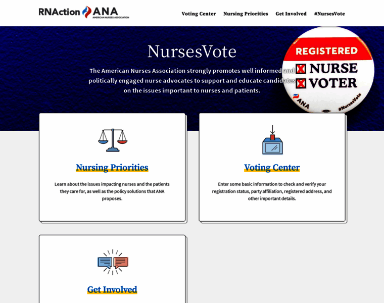Nursesvote.org thumbnail
