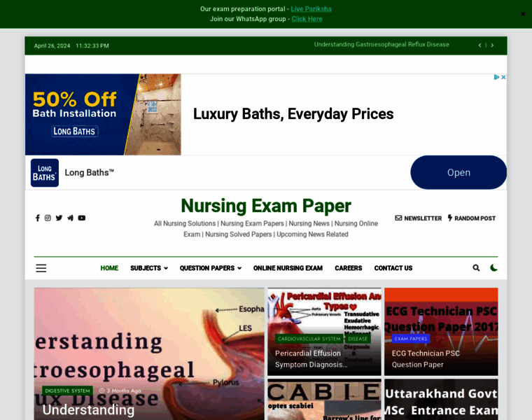 Nursingexampaper.com thumbnail