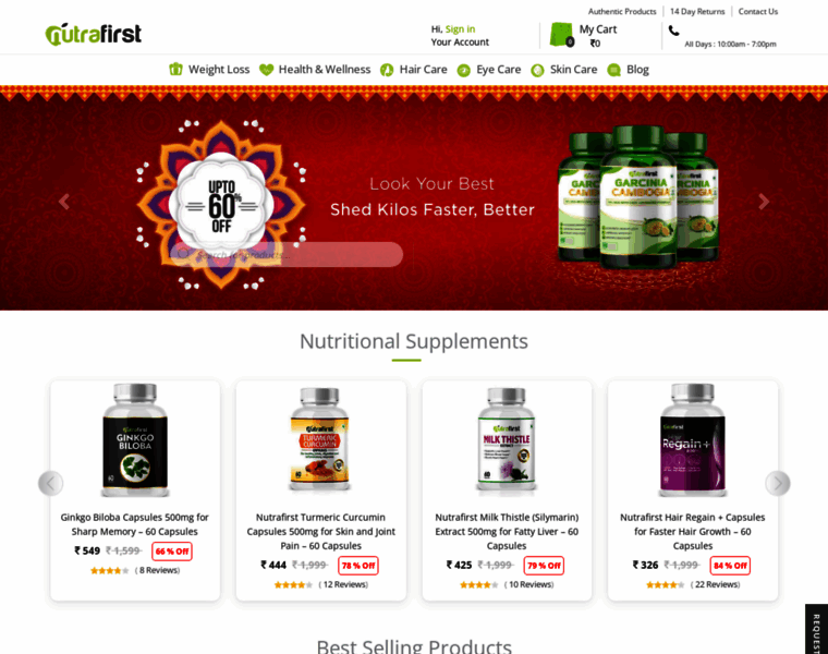 Nutrafirst.in thumbnail