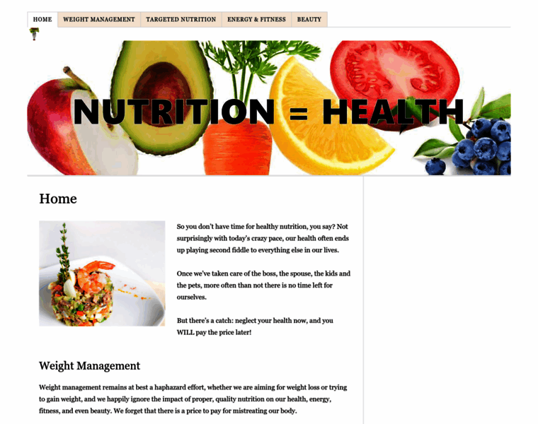 Nutritionequalshealth.com thumbnail