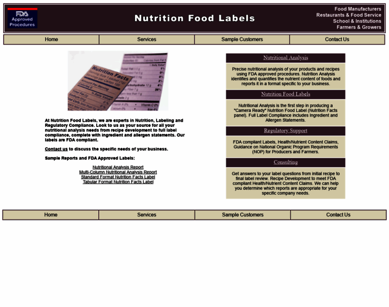 Nutritionfoodlabels.com thumbnail