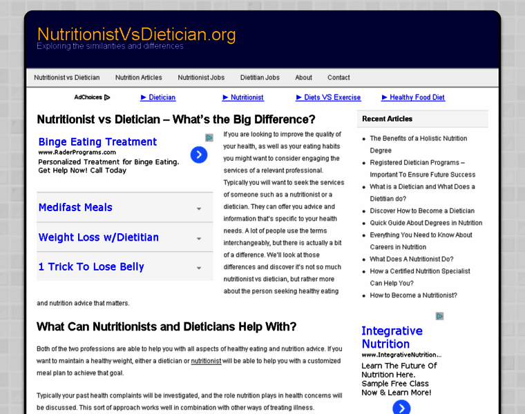 Nutritionistvsdietician.org thumbnail Nutritionistvsdietician.org thumbnail