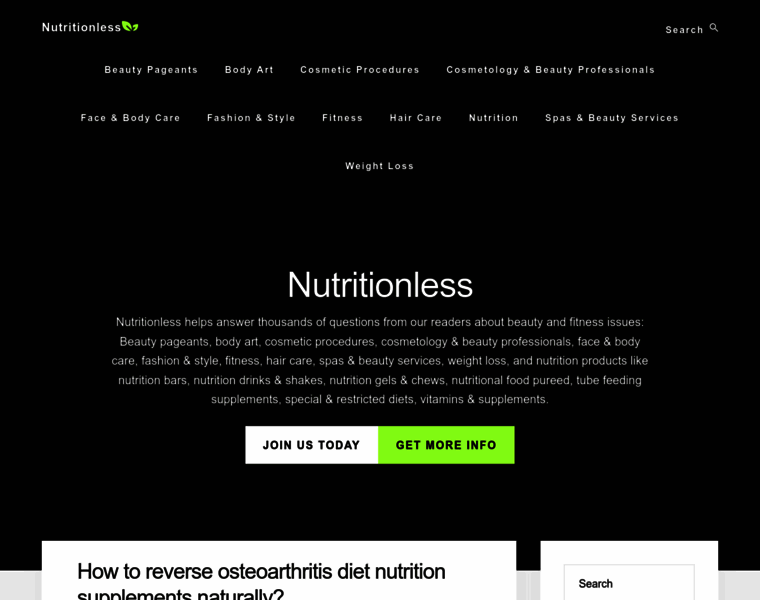 Nutritionless.com thumbnail