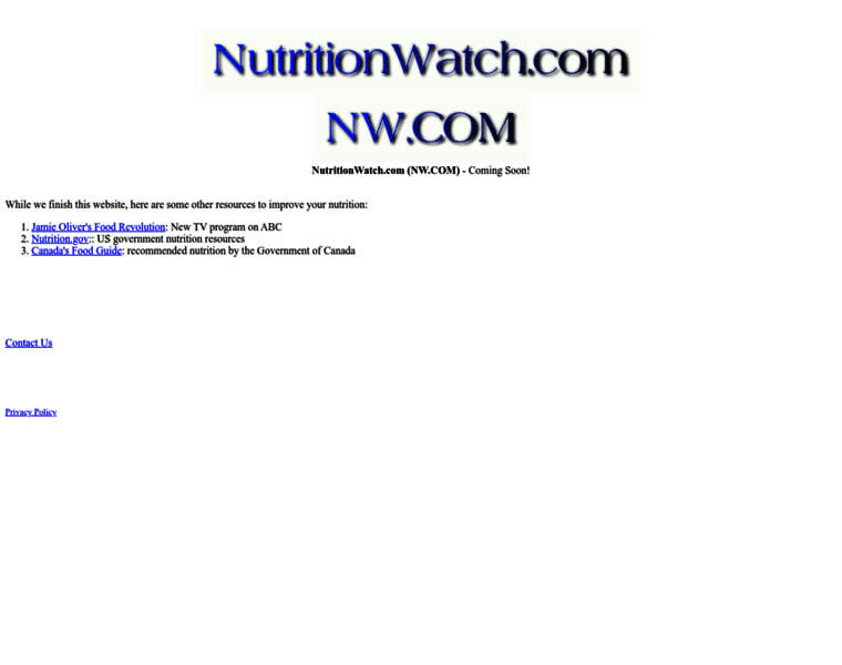 Nutritionwatch.com thumbnail