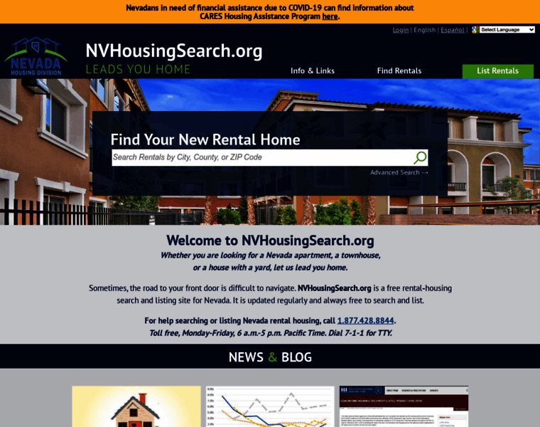Nvhousingsearch.org thumbnail