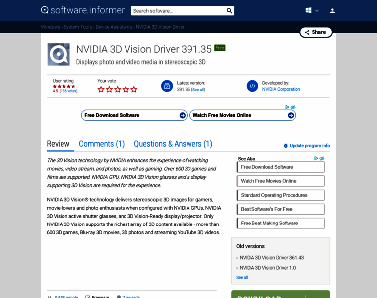 Nvidia-3d-vision-driver.software.informer.com thumbnail