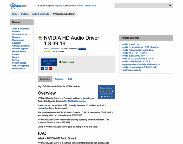 Nvidia-hd-audio-driver.updatestar.com thumbnail