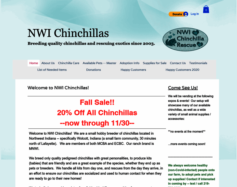 Nwichinchillas.com thumbnail