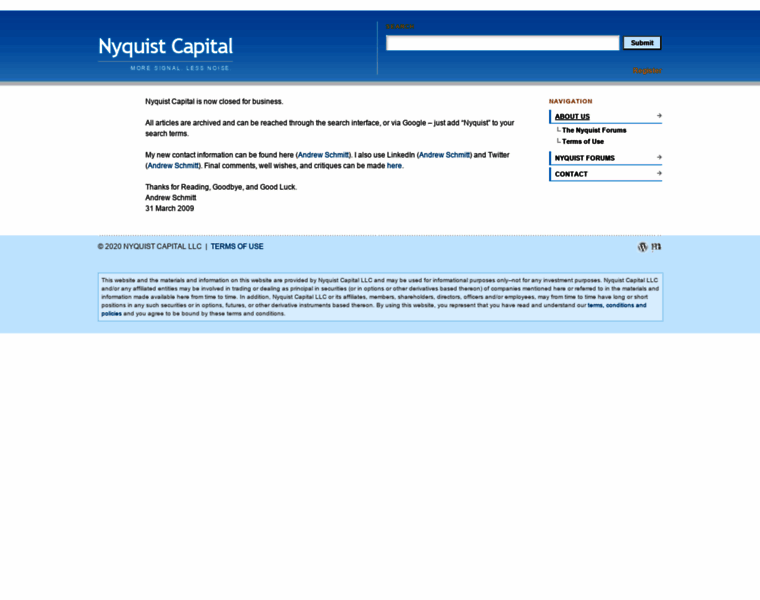 Nyquistcapital.com thumbnail