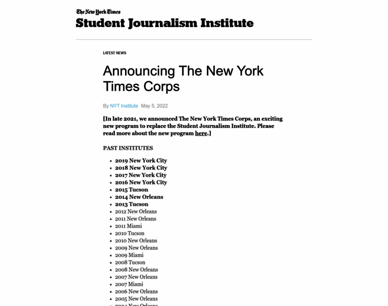 Nytimes-institute.com thumbnail Nytimes-institute.com thumbnail