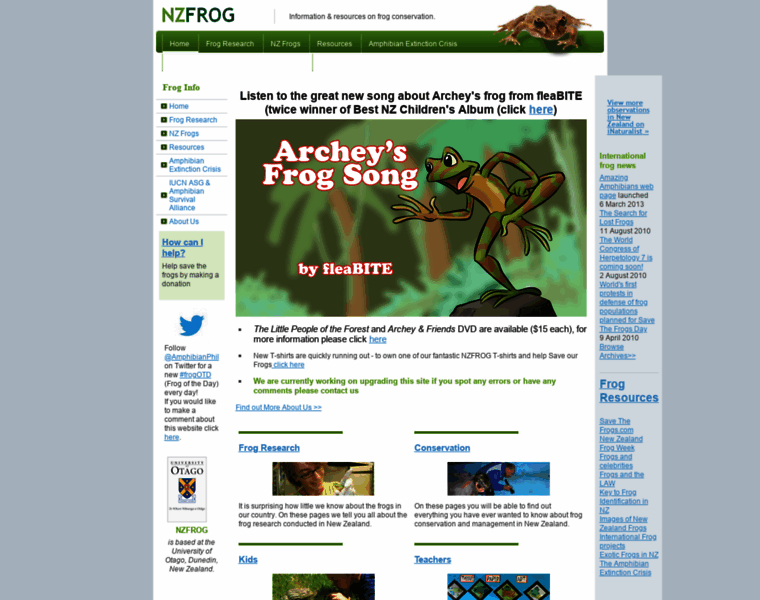 Nzfrogs.org thumbnail