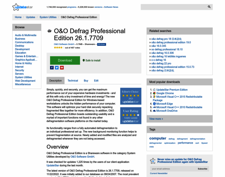 O-o-defrag-professional-edition.updatestar.com thumbnail