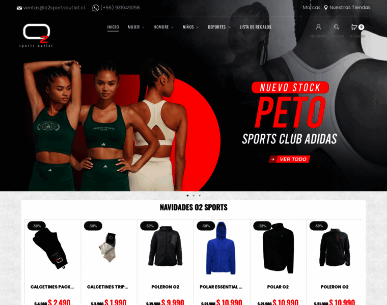 O2sportsoutlets.cl thumbnail