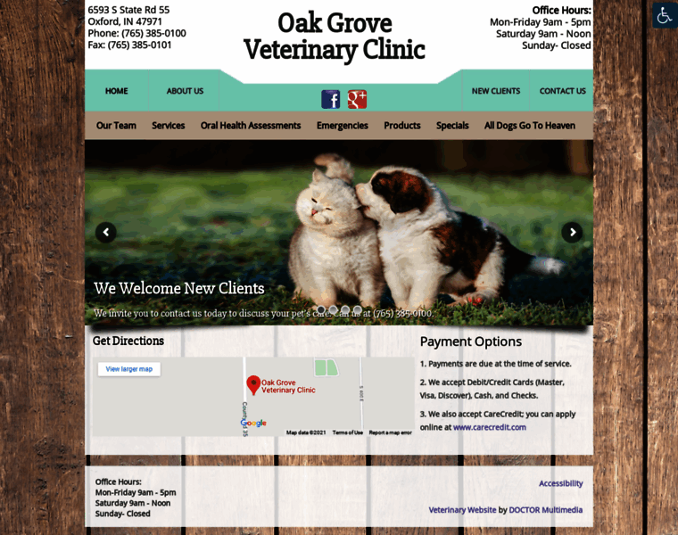 Oakgrovevetclinic.com thumbnail