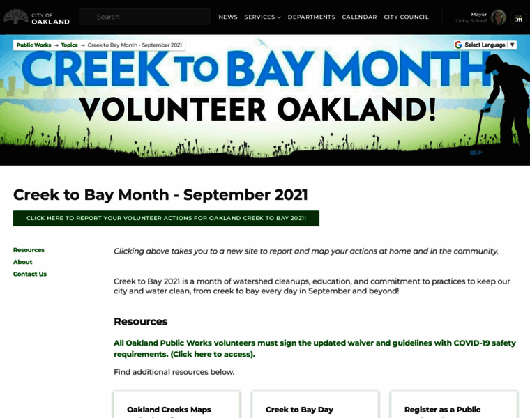 Oaklandcreektobay.org thumbnail
