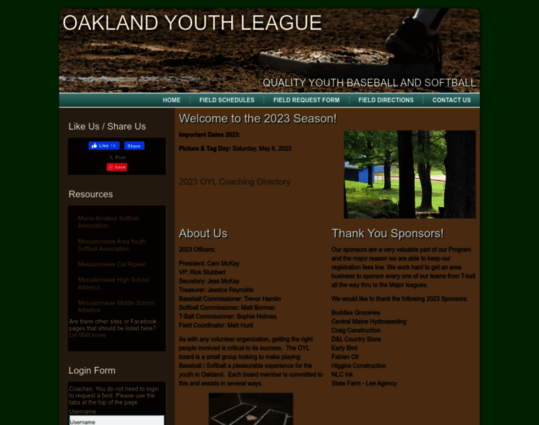 Oaklandyouthleague.com thumbnail