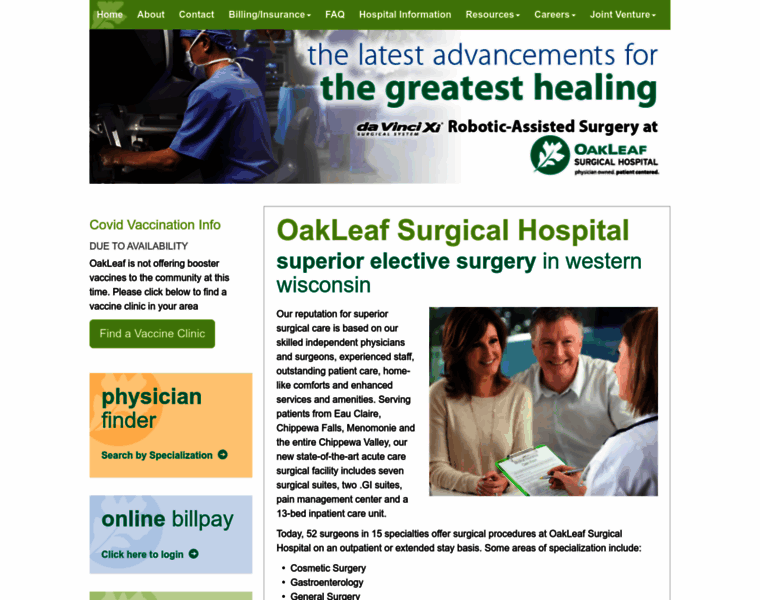 Oakleafsurgical.com thumbnail