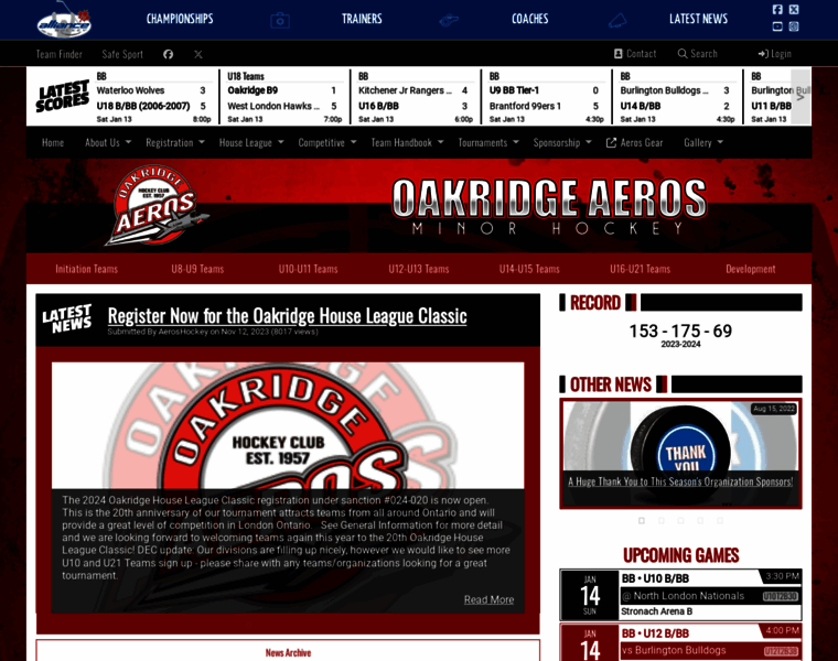 Oakridgeaeroshockey.ca thumbnail
