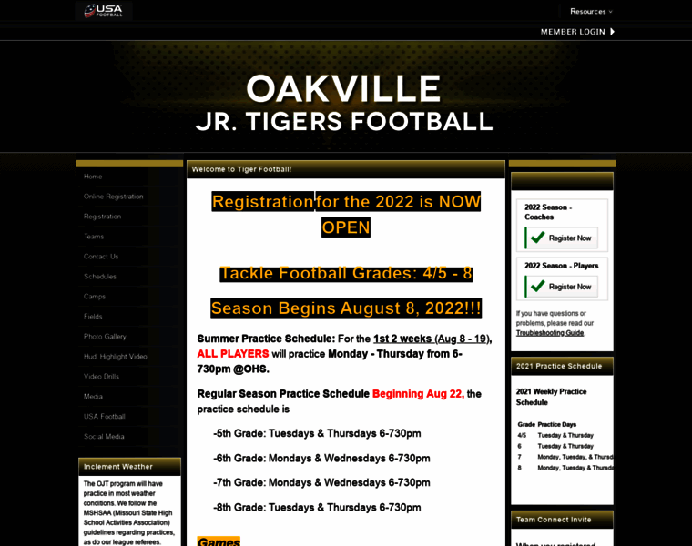 Oakvilletigers.com thumbnail