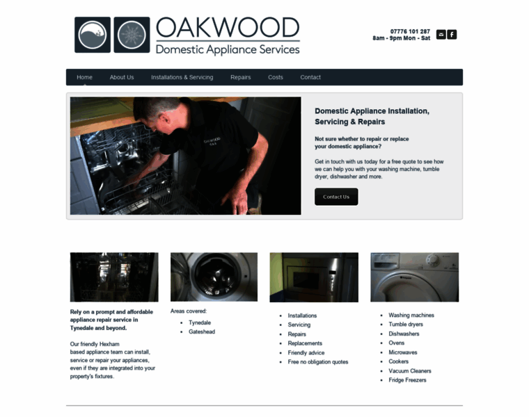 Oakwooddomesticapplianceservices.com thumbnail