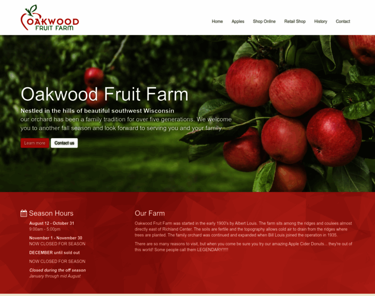 Oakwoodfruitfarm.com thumbnail
