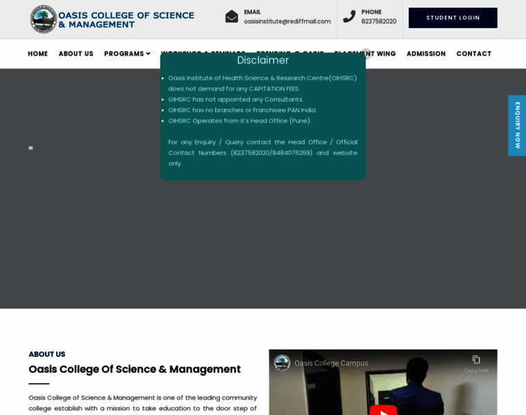 Oasiscollege.in thumbnail