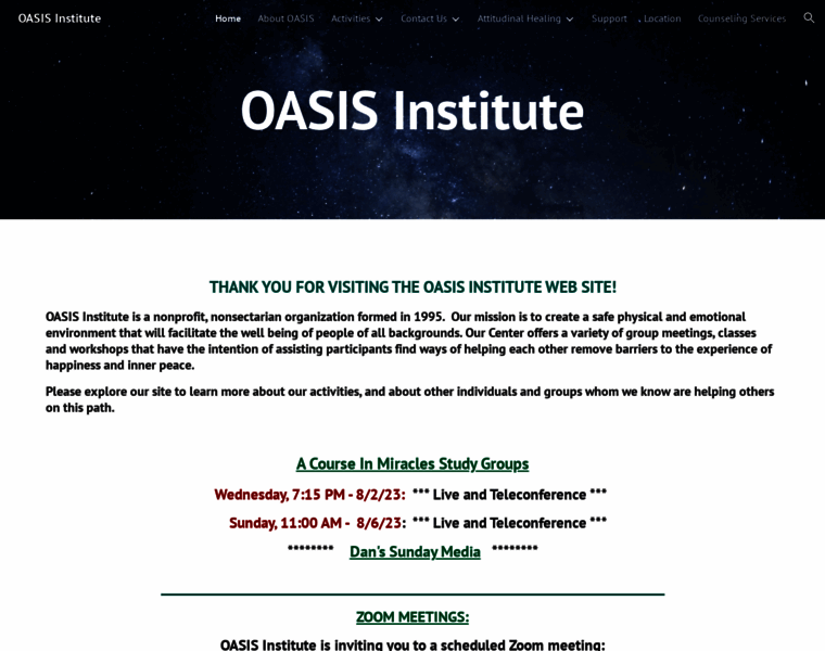 Oasisinstitute.org thumbnail