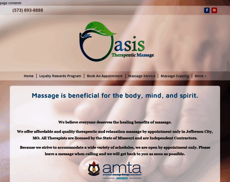Oasistherapeuticmassage.net thumbnail