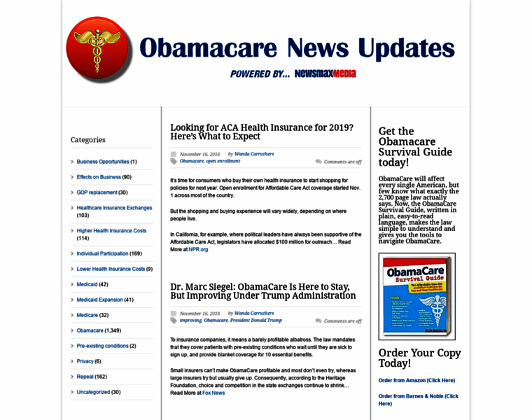 Obamacarenewsupdates.com thumbnail