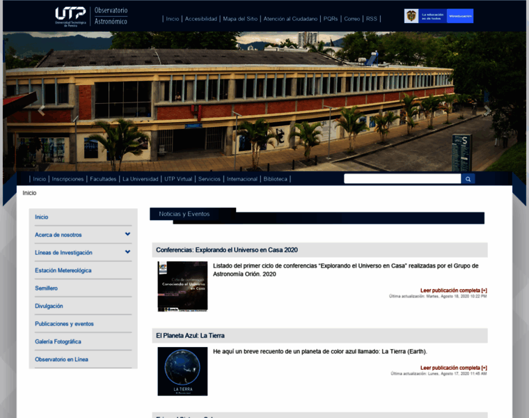 Observatorioastronomico.utp.edu.co thumbnail