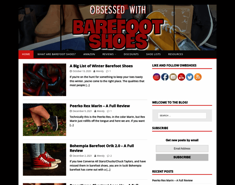 Obsessedwithbarefootshoes.com thumbnail