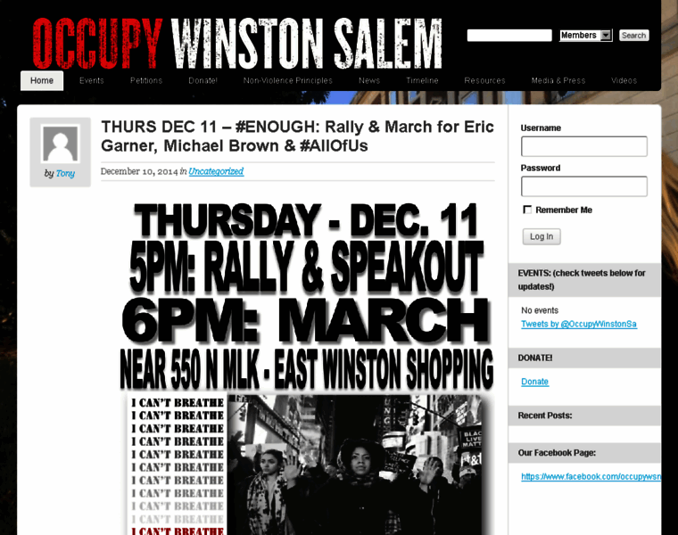 Occupywinstonsalem.org thumbnail