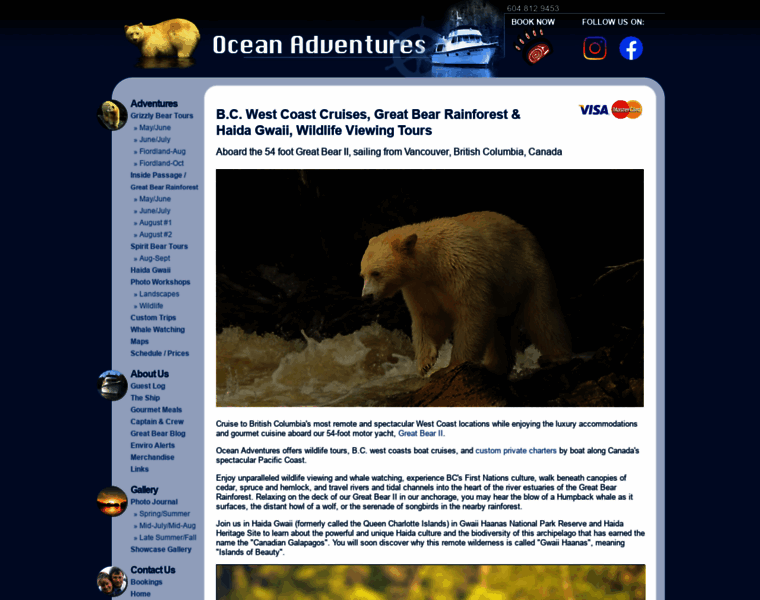 Oceanadventures.bc.ca thumbnail