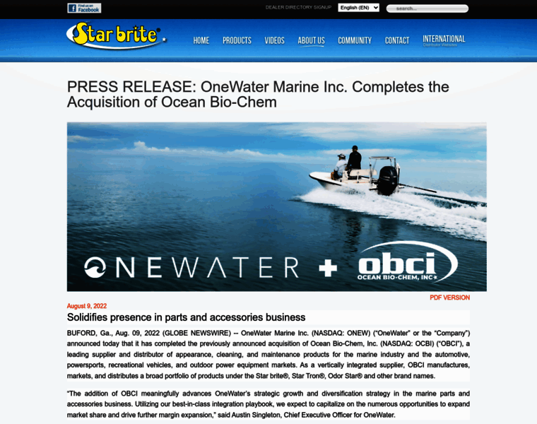 Oceanbiochem.com thumbnail