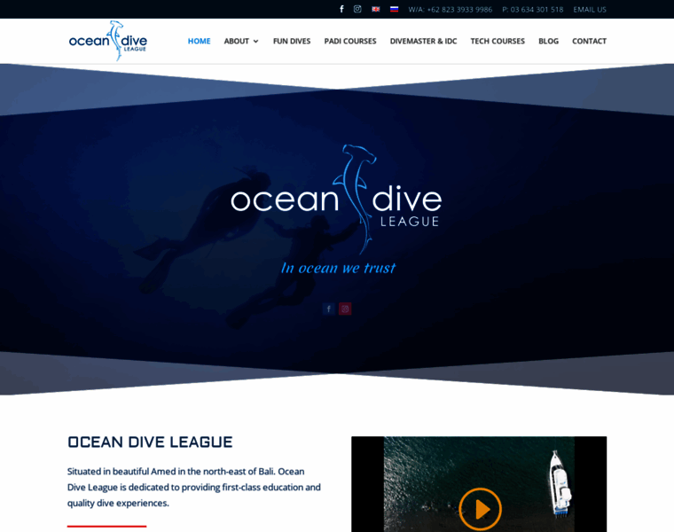 Oceandiveleague.com thumbnail