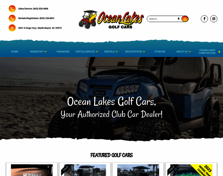 Oceanlakesgolfcars.com thumbnail