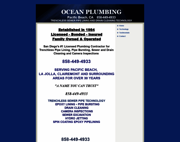 Oceanplumbing.com thumbnail
