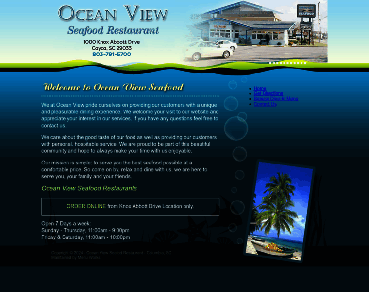 Oceanviewseafoodcolumbia.com thumbnail