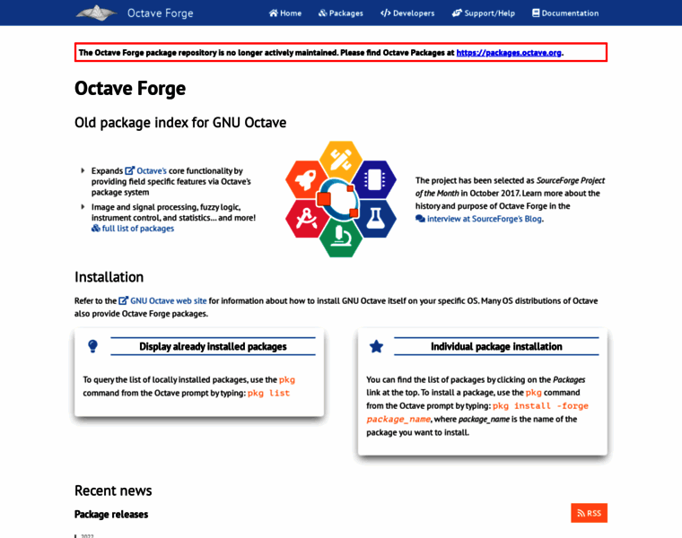 Octave.sourceforge.io thumbnail