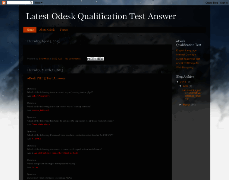 Odeskqulificationtestanswer.blogspot.in thumbnail